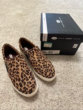 Dr. Scholl's Leopard Pattern Slip-On Sneakers - Tan/Black/Cream